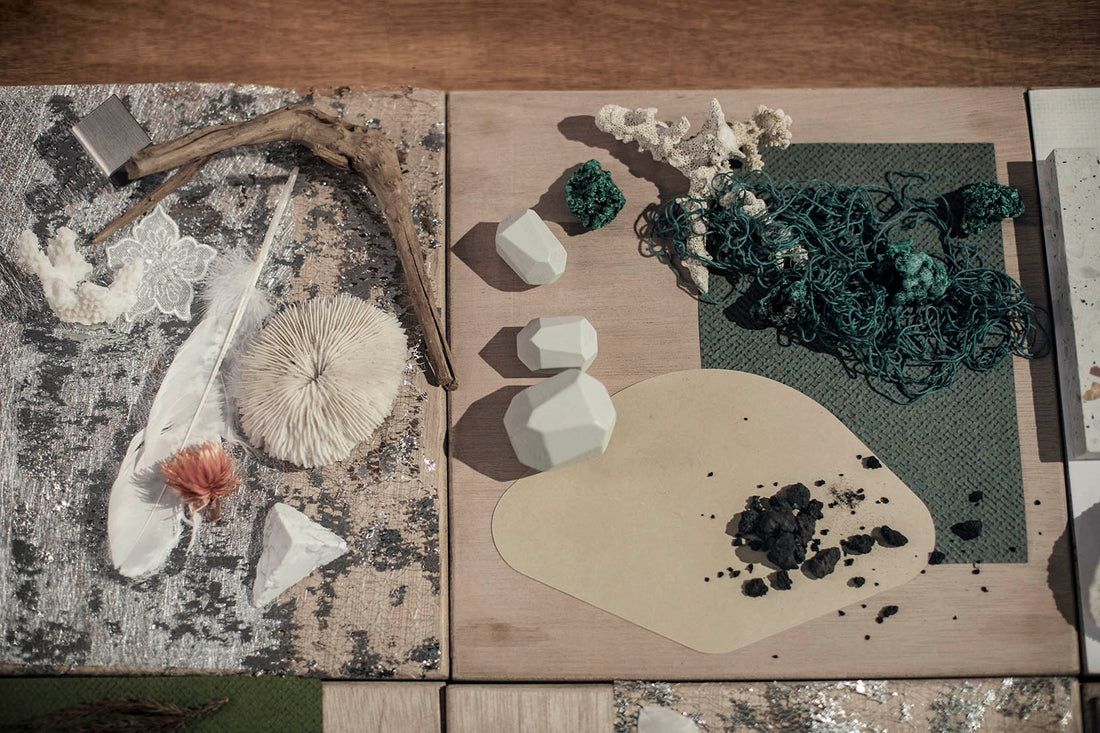 Textures and materials for a Formulate moodboard / Formulate 情緒板的材質與色彩